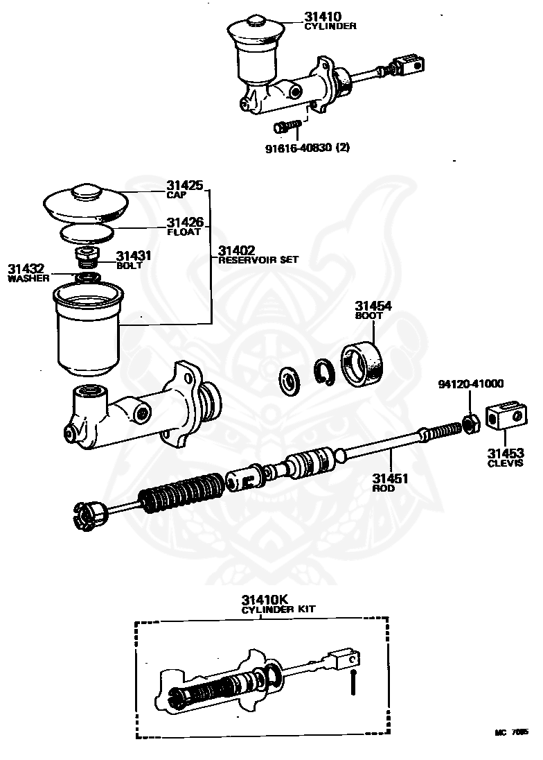 Toyota - Cylinder Assy, Clutch Master